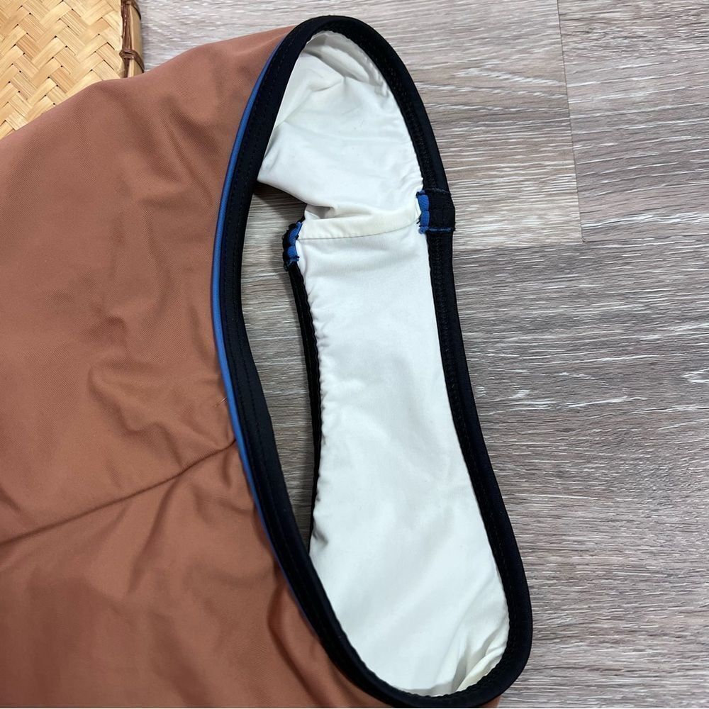 SOLID & STRIPED Orange One-Piece Swimsuit with Blue Trim - Picture 2 of 4
